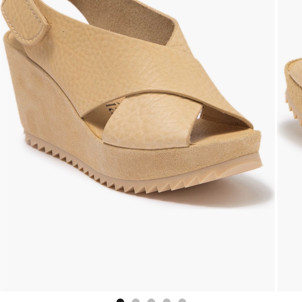 Pedro Garcia Beige Wedge Sandals Federica Ecru 36.5